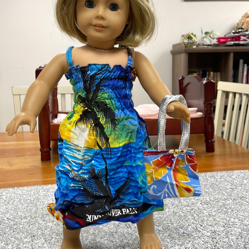 Jamaican Sundress and Purse for American Girl 18” dolls